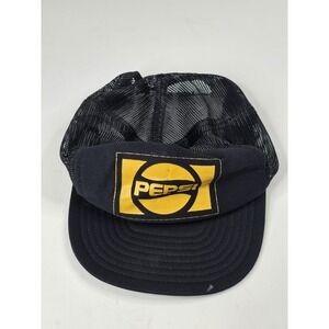 Vintage Pepsi DA Design Snapback Hat Mesh Trucker Cap Cola Pop‎ Brand Drink